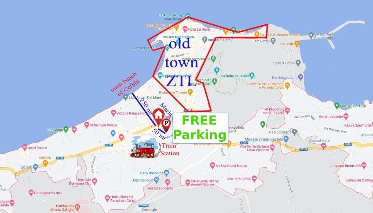 Ferienwohnung Maria'S - Free Parking Area, No Ztl Cefalù Exterior foto
